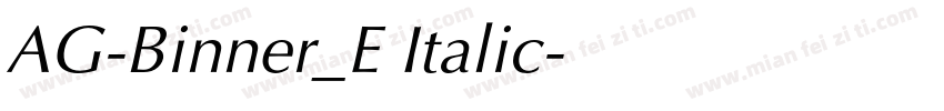 AG-Binner_E Italic字体转换